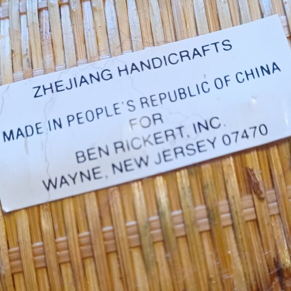 ZHEJIANG Handicrafts Large Green Duck Rattan Wicker Basket MCM - Picture 8 of 8